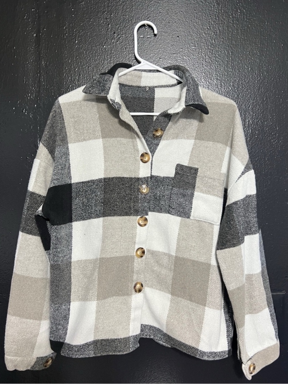 Beige women’s flannel